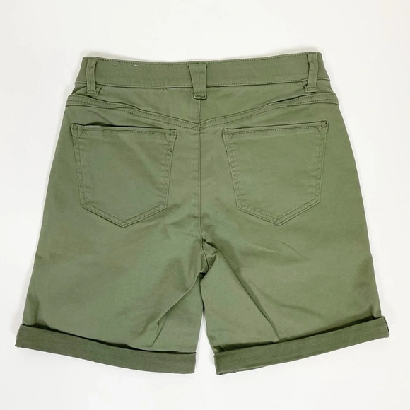 NEW Wit & Wisdom Shorts 2 Olive Green Ab-Solution Stretch Twill Mid Length NWT - Picture 2 of 9